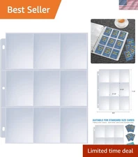 Multi-Functional 9 Pocket Page Protectors - Perfect for Game and Business Cards