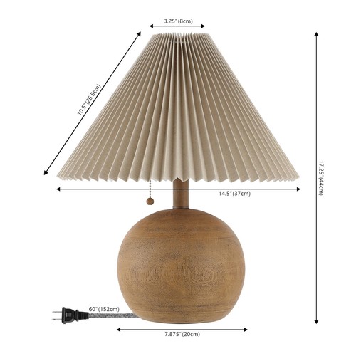 JYL1145A Aksel 17.25" Coastal Scandinavian Resin/Iron Sphere LED Table Lamp w... - Picture 4 of 6
