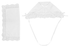 Christening Bonnet to Trousseau Hankie - Narrow LaceWhiteOne Size