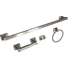 Home Impressions Vista Brushed Nickel 4-Piece Bath Hardware Set W-5240 Home