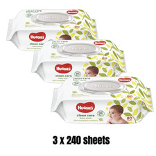 Huggies Baby Wipes Clean Care 3 x 80's