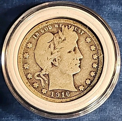 1916-D Barber Quarter - Better Date - .99 No Reserve