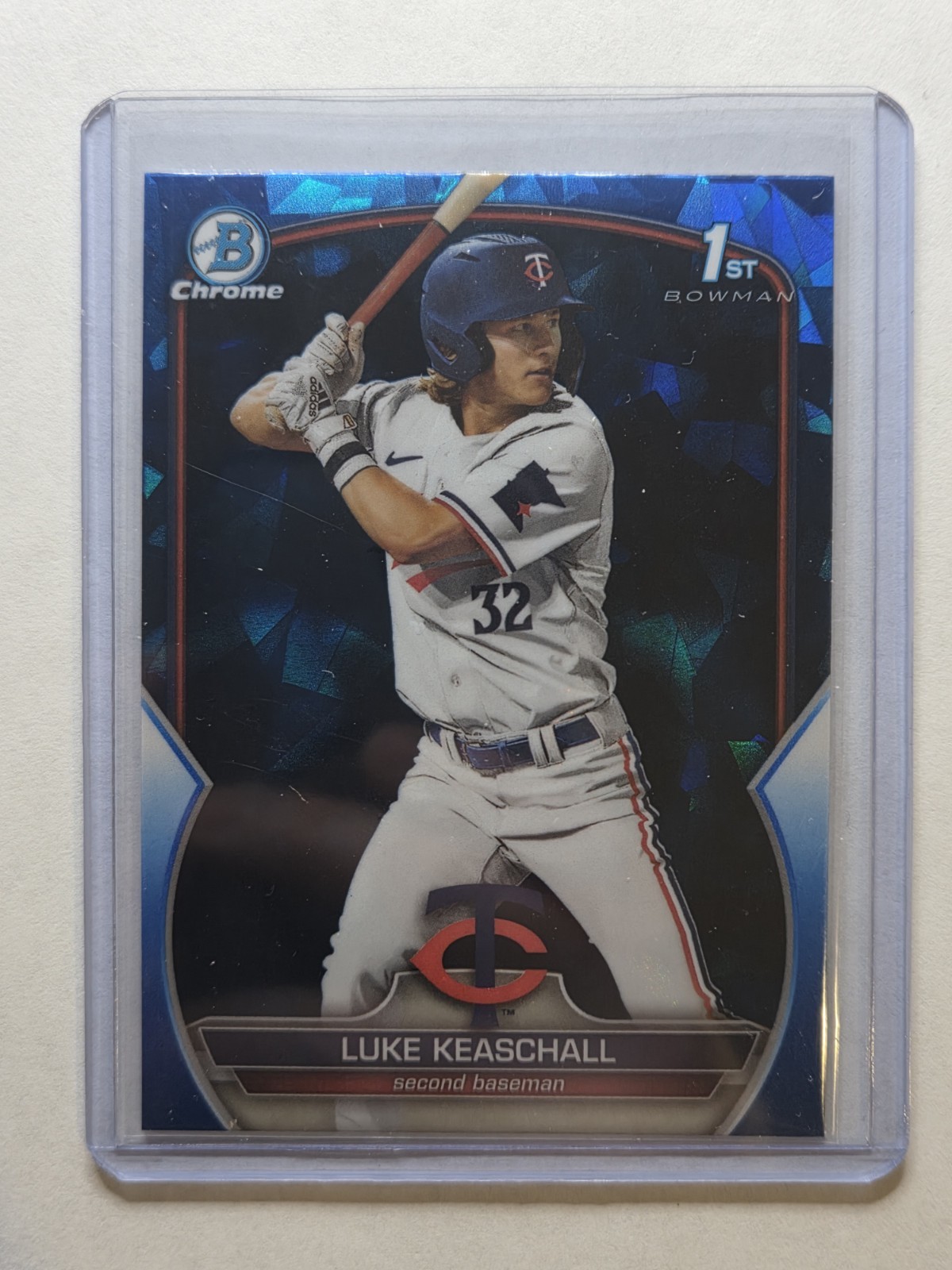 2023 Bowman Chrome 1st Refractor Sapphire BDC-53 Luke Keaschall Twins
