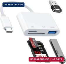 USB C SD Card Reader,USB C for iPhone 15 16/iPad/Mac/Laptop  3 in 1 sd Card Reade