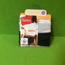 Womans Hanes 3 Pair Smooth Microfiber L / 7 Tagless Briefs Cool Breathable