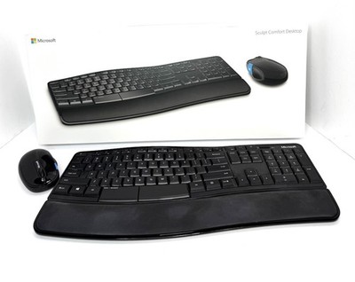 Microsoft Sculpt Comfort Desktop Wireless Ergonomic Keyboard Mouse Combo No USB