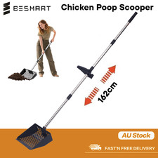 162cm Adjustable Chicken Poop Scooper Stainless Steel Sand Sifting Shovel Farm