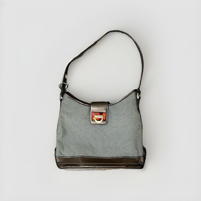 Olive Green and Brown Retro Vintage Shoulder Bag