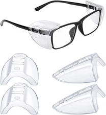 Eye Glasses Side Shields, Flexible Slip on Shields for Prescription... 