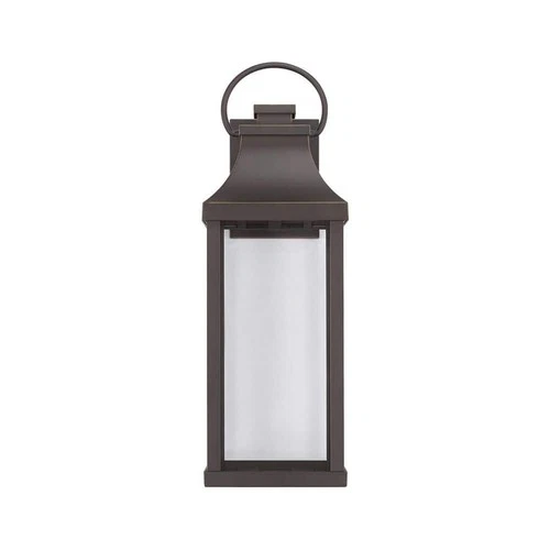 Capital Lighting Bradford 21 in. Bronze Outdoor Wall Lantern Sconce w/ Glass - Picture 6 of 9
