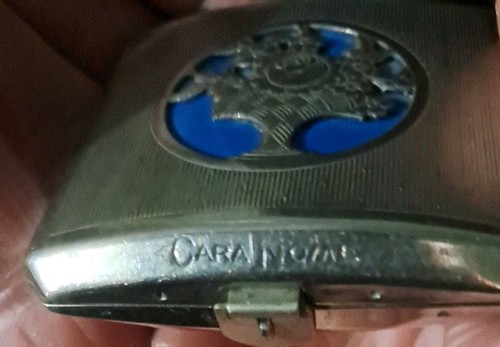 DE COLECCIÓN CARA NOME TONO PLATA POLVO ESPEJO COMPACTO LANGLOIS NUEVA YORK - Imagen 4 de 10