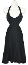 Guess Los Angeles Black V-Neck Halter Style Bodycon Dress Size (L)