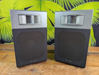 2x Vintage Lautsprecher Sharp CP-3000 VG 80er Paar Boxen Speaker 80s