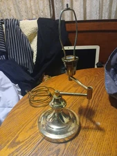 Vintage Swing Swivel Arm Brass Desk Table Light Lamp