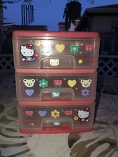 Vintage 1995 Sanrio Hello Kitty Red Stationary Organizer Storage