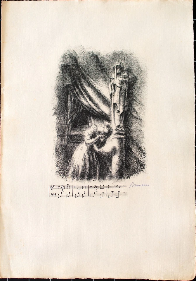 Rafaello Busoni Rigoletto Oper Verdi Illustration sign Lithografie Mappe um 1923 - Bild 3 von 4