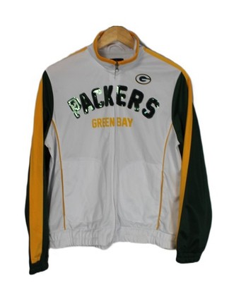 White G-III Apparel Group x Green Bay Packers NFL sweater jacket