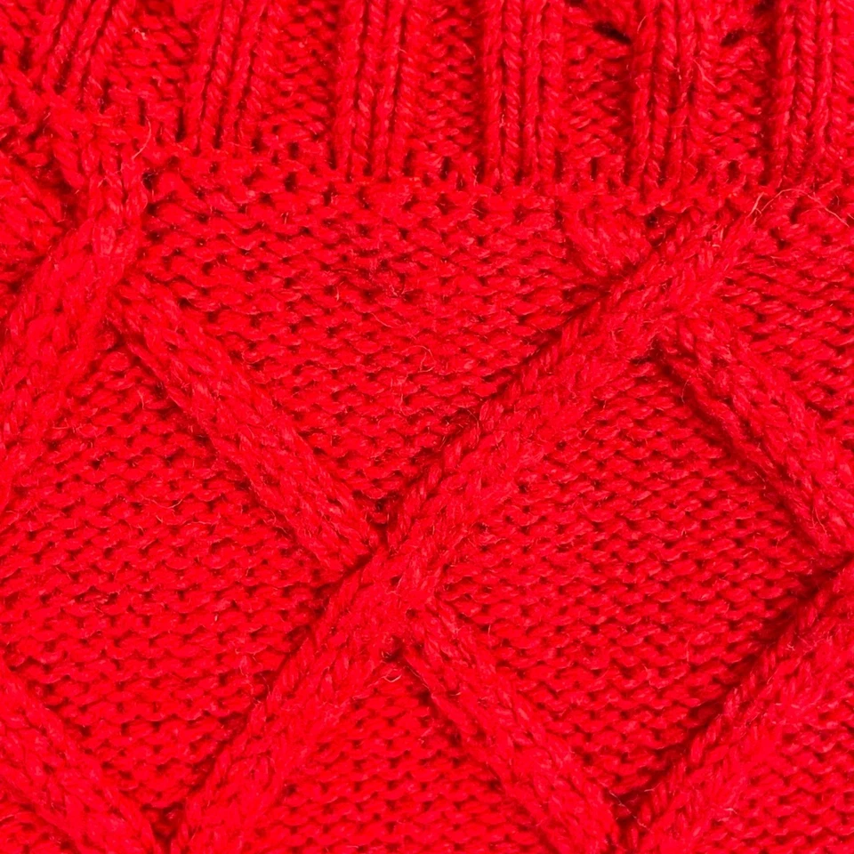 Janie and Jack Girls Americana Cable Knit Sweater NWT 10 Red Wool Blend Holiday - Image 4 of 4