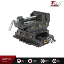 4" CROSS DRILL PRESS Vise 2 Way Clamp Heavy Duty Machine Slide Metal Milling