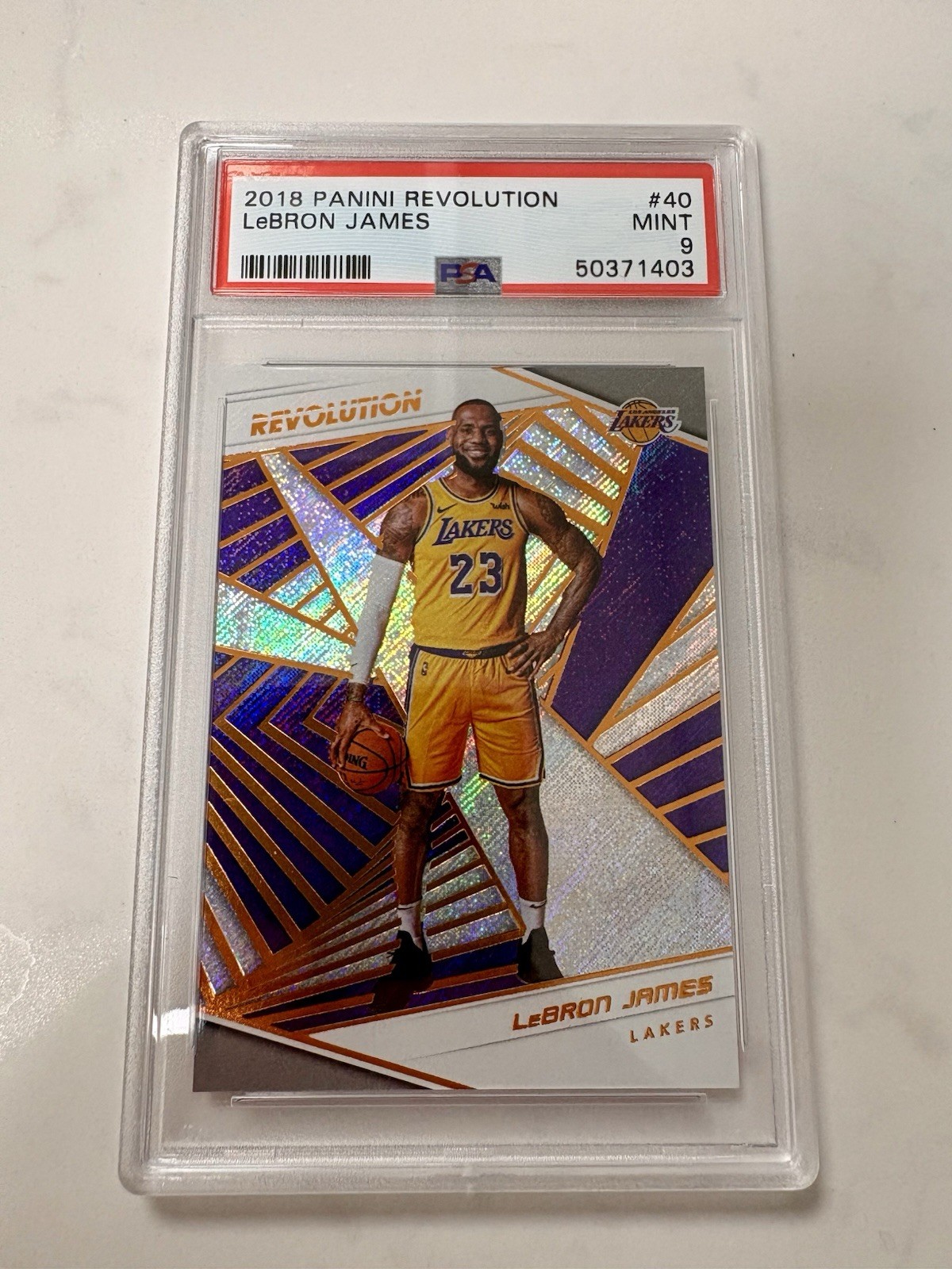 2018 Panini Revolution LeBron James #40 Los Angeles Lakers PSA Mint 9