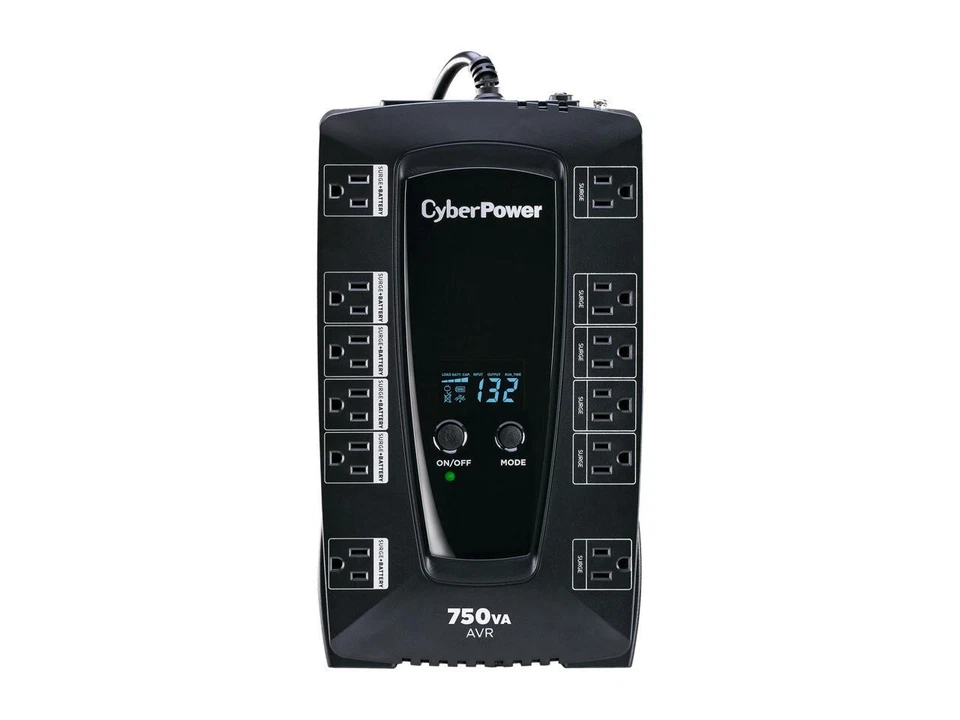 CyberPower AVRG750LCD 750 VA 450W 12 Outlets Intelligent LCD UPS - Image 2 of 4