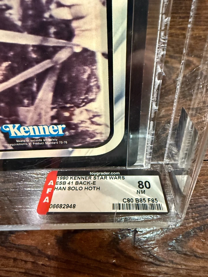 Винтажный Kenner Star Wars TESB Empire Strikes Back Han Solo Hoth AFA 80 41 Back E - Изображение 2 из 3