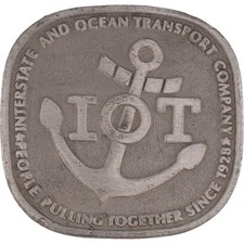 IOT Corporation Interstate Oil Transport Intl Ocean 1970s Vintage Belt Buckle