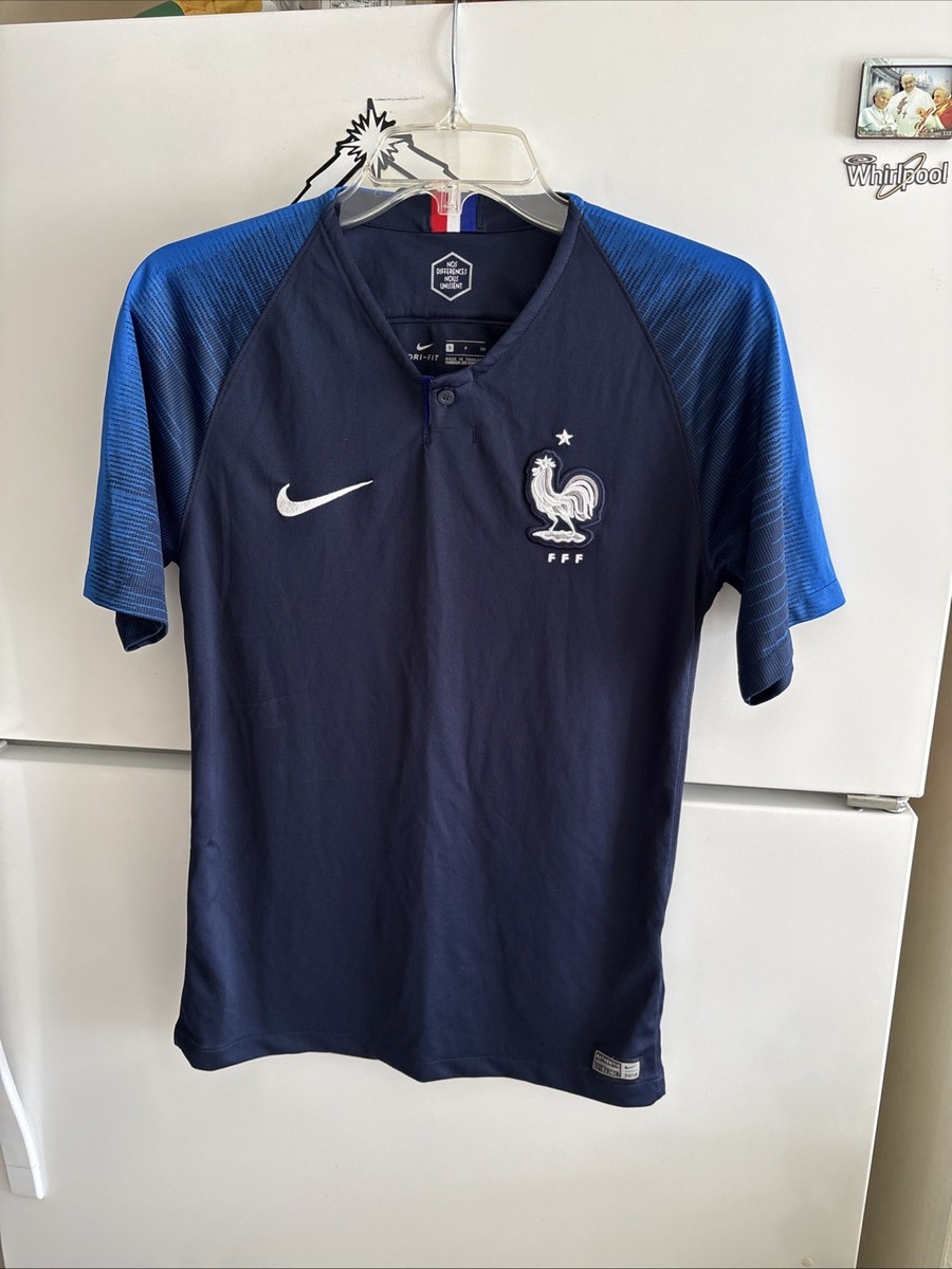 Nike France FFF Authentic Soccer Jersey Dri Fit 2018 Blue Women's