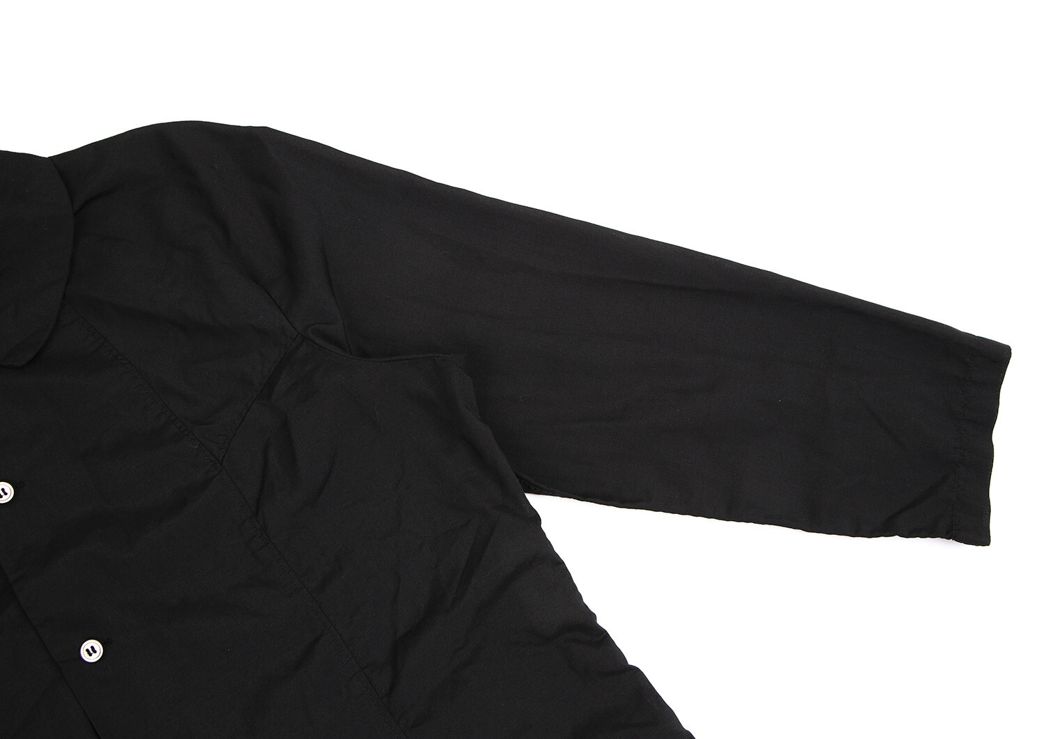 COMME des GARCONS Polyester Round Collar Shirt Bl… - image 6