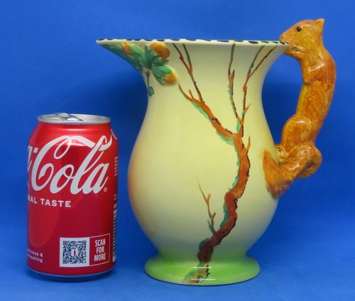 Jarrón/jarrón jarra Burleigh Ware vintage Art Deco antiguo mango ardilla - Imagen 2 de 13
