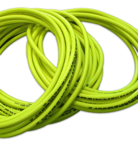 HI-VIS FLEXIBLE REINFORCED PVC HOSE - FLUORESCENT YELLOW - AIR WATER FOODGRADE - Picture 2 of 2