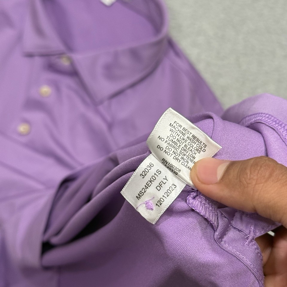 Peter Millar Mens Purple Summer Comfort Short Sleeve Polo Shirt Size XL