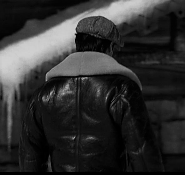 Rocky Balboa B3 Leather Shearling Bomber Jacket Size Medium