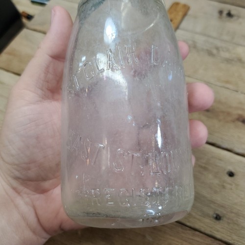 Milk Bottle St. Clair Dairy CO East St Louis ILL Registered Meyer Blanke Co 1 PT - Picture 9 of 11