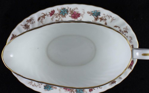 Minton ANCESTRAL WREATH Gravy Boat with Underplate S376 A+ CONDITION - Picture 3 of 6