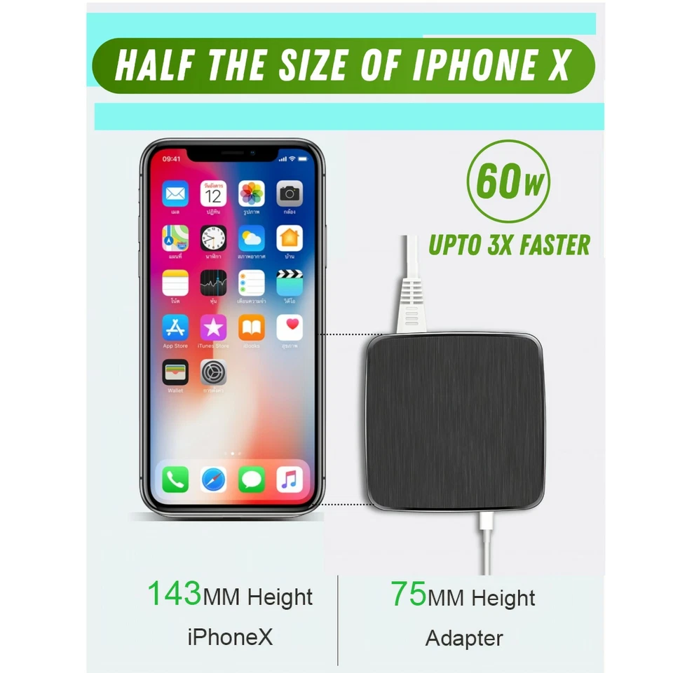 ZENOTIVE 60W USB TYPE C PD QC3.0 Charging Station 5 Port Power Adapter AU PLUG - Image 2 of 4