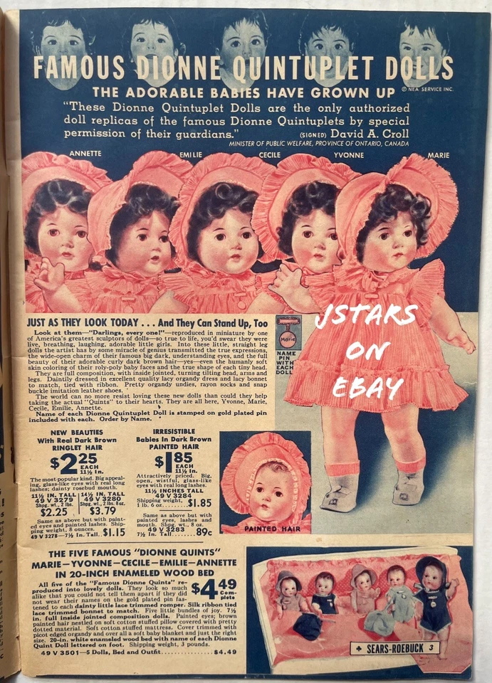 1936 SEARS CHRISTMAS BOOK CATALOG SEARS ROEBUCK & COMPANY WISH TOYS VINTAGE - Image 2 of 4