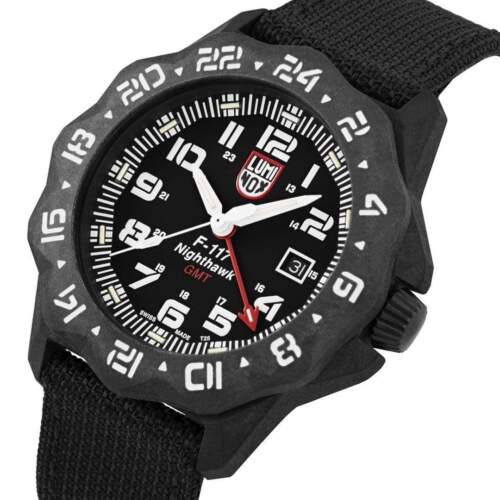 Luminox XA.6441 F-117 Nighthawk GMT schwarz Carbonox Kevlar Herren Uhr NEU - Bild 3 von 9