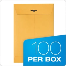 6 X 9 Clasp Envelopes, Clasp and Gummed Closures - 100 per Box