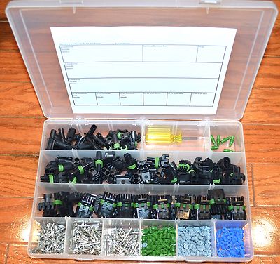 DELPHI WEATHER PACK CONNECTOR MASTER KIT #5 487 PIECES   WEATHERPACK 1-3 Cond.