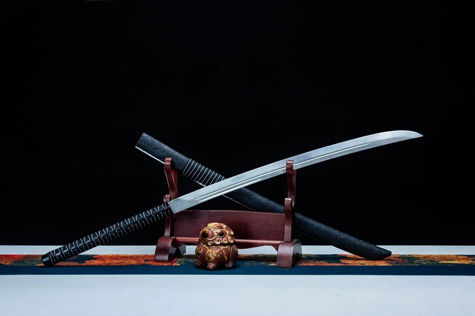 Espada Sable de Kung Fu China de Batalla 44" Hoja de Acero al Carbono Espada Afilada Foto 4 de 4