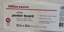White Poster Board 22in x 28in- 2 packs of 10---Total 20