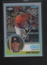 CARLOS CORREA   2018 TOPPS CHROME 1983 VARIATION  REFRACTOR CARD #83T-5  
