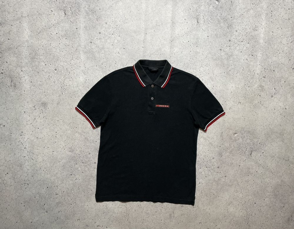 Vintage Luxury Prada Polo Shirt Red Tab Size S | eBay