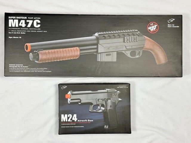 Two Airsoft Guns Special: Spring Airsoft (1 DE M47 shotgun+ 1 DE M24 ...