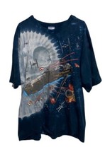Vintage RARE 1997 Liquid Blue Star Wars All Over Print Tee Shirt