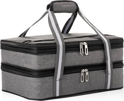 Insulated Casserole Carrier for Hot or Cold Food, Lasagna Holder for Picnic, Pot