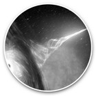 2 x Vinyl Stickers 30cm (bw) - Black Hole Nebula Solar System  #42578
