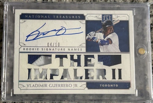 Vladimir Guerrero Jr 2019 National Treasures RC Signature Names /10 Auto Rookie