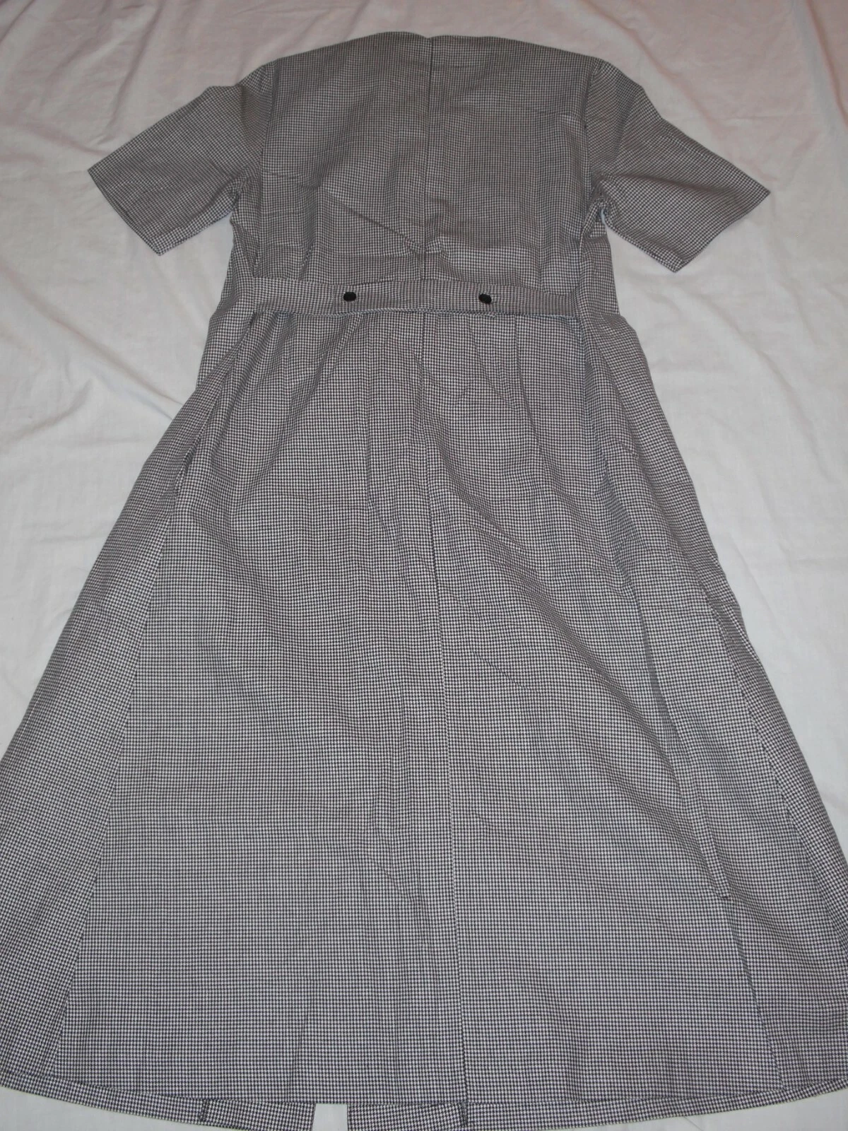 UNDERCOVER Maxi abito donna My Secret Shelf nero bianco pied de poule ufficio taglia small